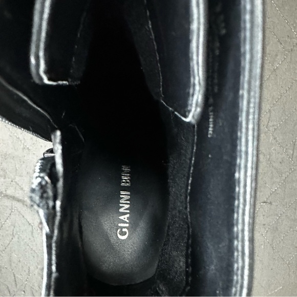 Gianni Bini Studded Lace Up Ankle Boots Black Block Heel Buckle Women’s 9.5 - Picture 8 of 11